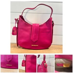 Persaman New York Pink Leather Shoulder Bag